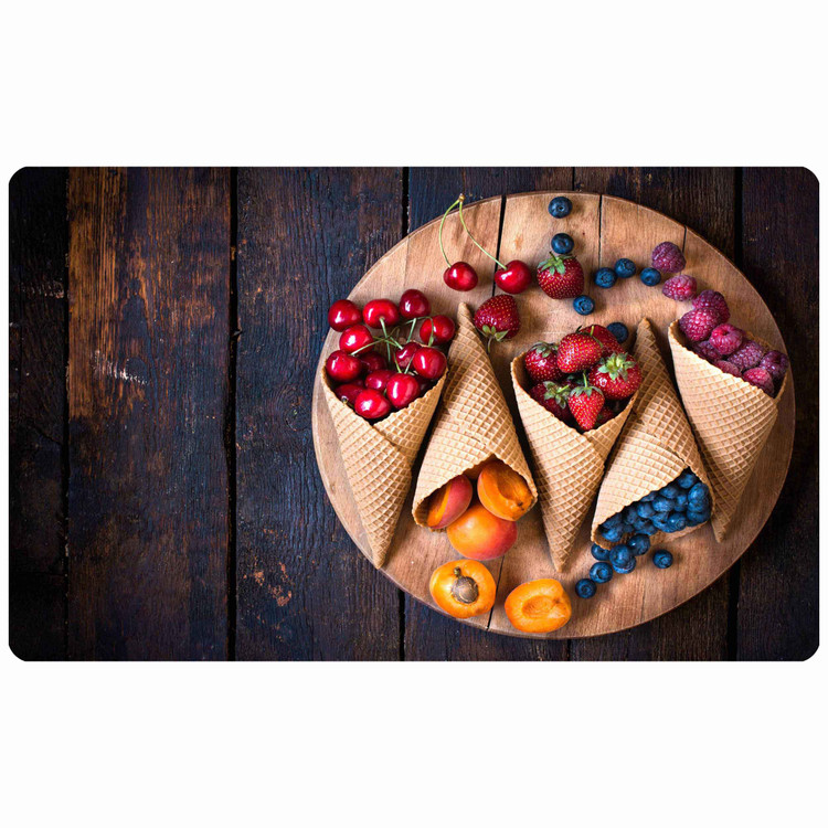 پادری رویه مخمل 4 لایه طرح میوه حصیری M-601