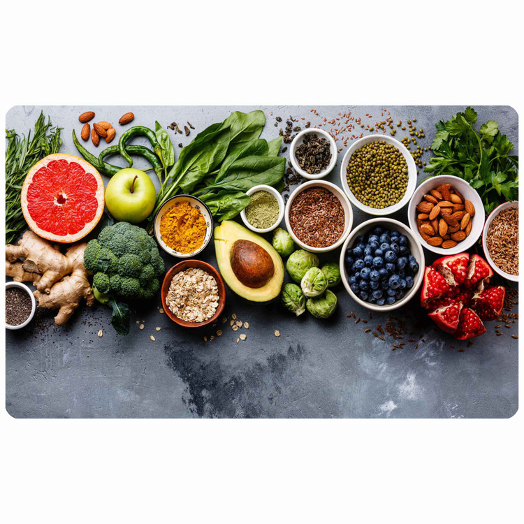 پادری رویه مخمل 4لایه طرح میوه استوایی M-602