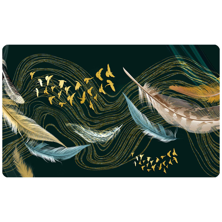 پادری رویه مخمل 4لایه طرح پر پرواز M-509