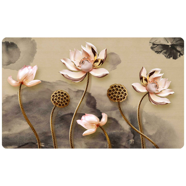پادری رویه مخمل 4لایه طرح لوتوس M-508
