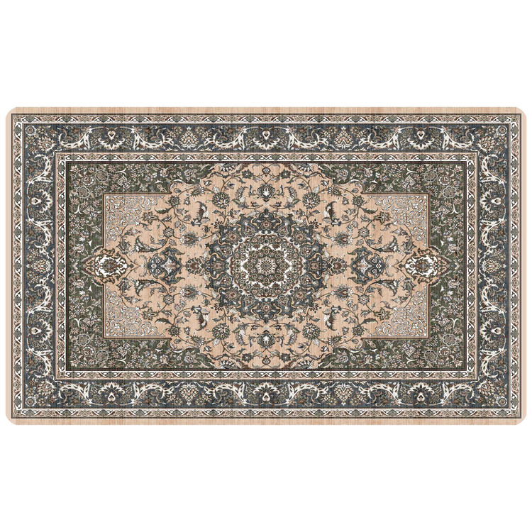 پادری رویه مخمل 4لایه طرح فرش باغ ملک M-216