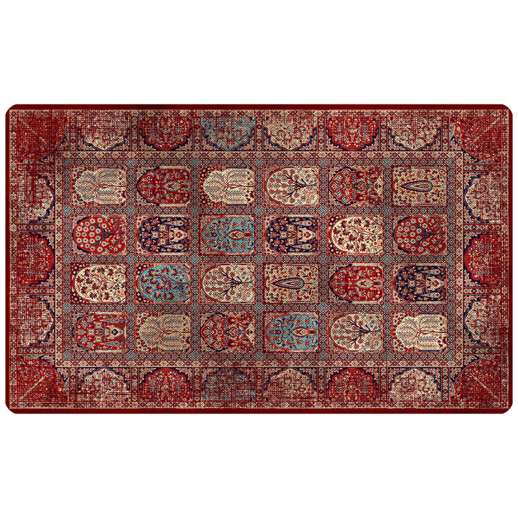 پادری رویه مخمل 4لایه طرح فرش وزرا خشتی M-212