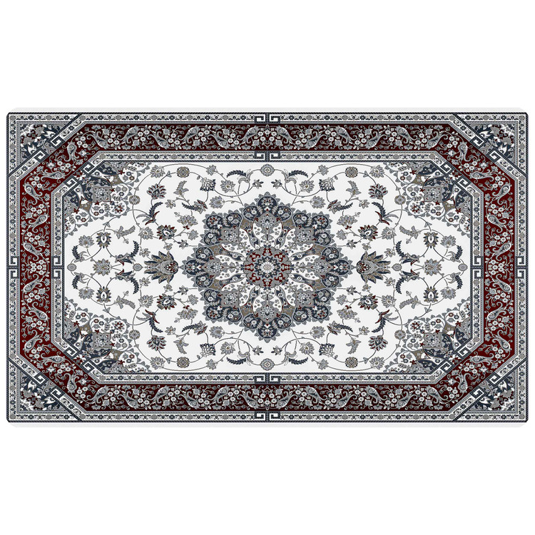 پادری رویه مخمل 4لایه طرح فرش هندسی M-206
