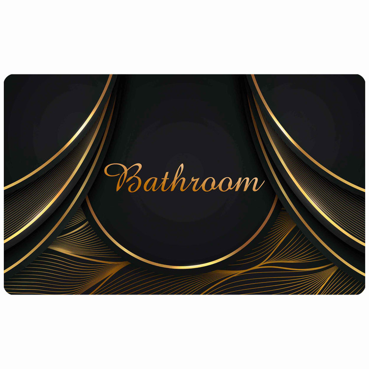 پادری رویه مخمل 4لایه طرح BATHROOM حمام M-410