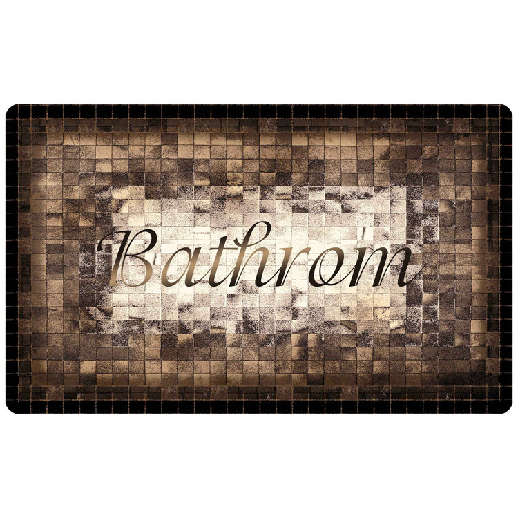 پادری رویه مخمل 4لایه طرح BATHROOM حمام M-416