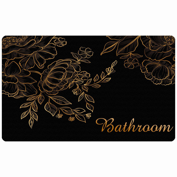پادری رویه مخمل 4لایه طرح BATHROOM حمام M-418