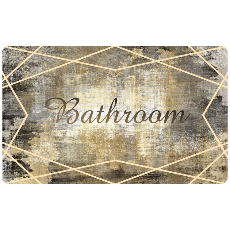 پادری رویه مخمل 4لایه طرح BATHROOM حمام M-422