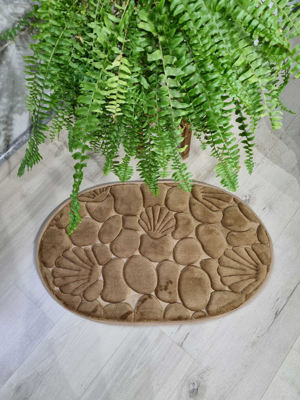 پادری آبگیر مموری فوم طرح بیضی صدفی سایز 50*80 سانتی متر