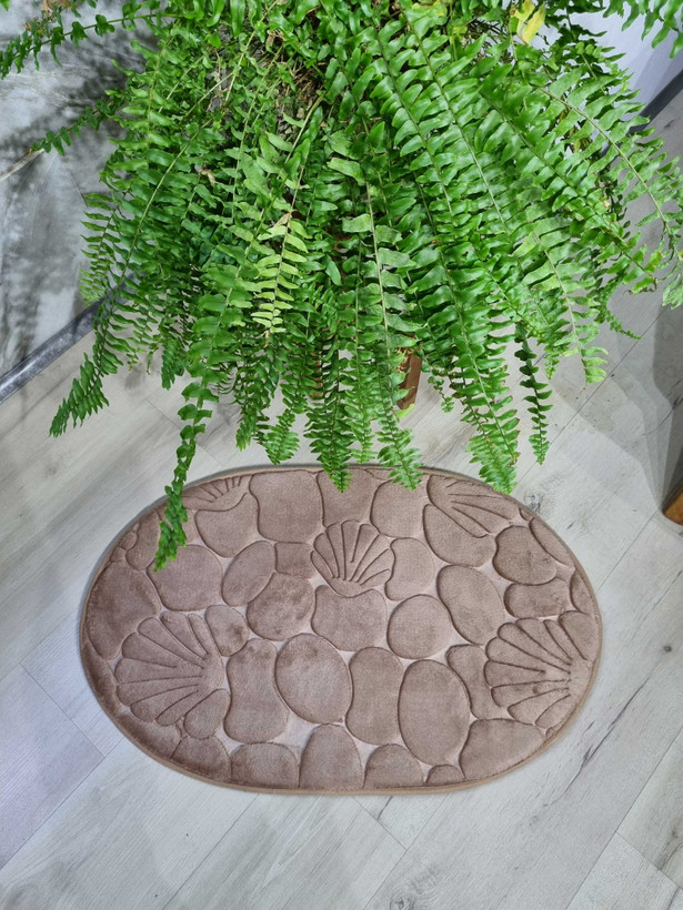 پادری آبگیر مموری فوم طرح بیضی صدفی سایز 50*80 سانتی متر