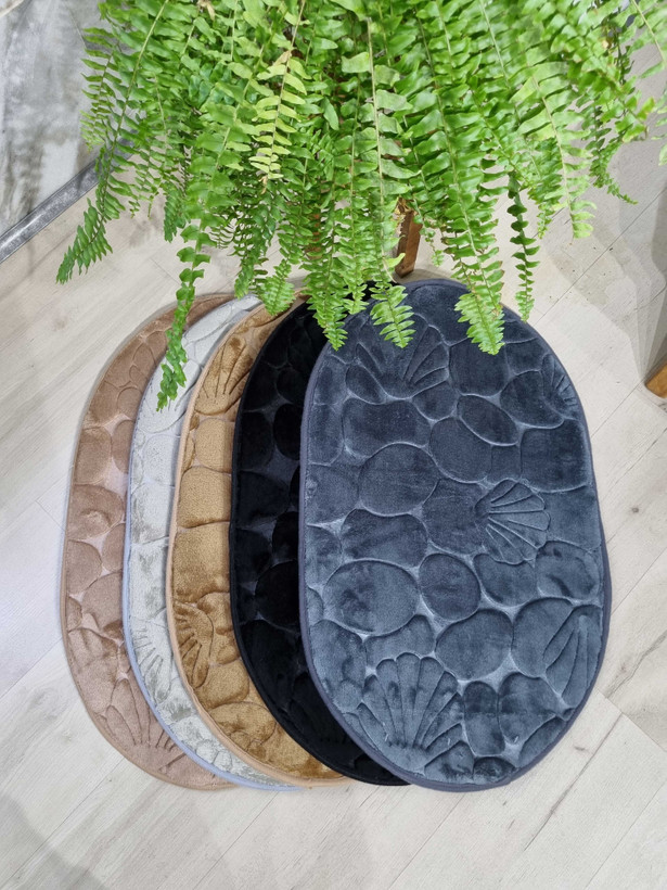 پادری آبگیر مموری فوم طرح بیضی صدفی سایز 50*80 سانتی متر